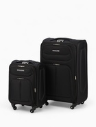 Чемодан на колёсах Royalbag большой 104 л (L), на молнии, с увеличением, кодовый замок, 4 колеса, чёрный - Фото 14