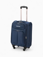 Чемодан на колёсах Royalbag маленький 46 л (S), на молнии, с увеличением, кодовый замок, 4 колеса, синий - Фото 2