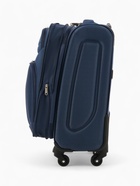 Чемодан на колёсах Royalbag маленький 46 л (S), на молнии, с увеличением, кодовый замок, 4 колеса, синий - Фото 4