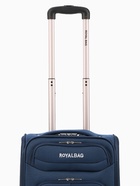 Чемодан на колёсах Royalbag маленький 46 л (S), на молнии, с увеличением, кодовый замок, 4 колеса, синий - Фото 6