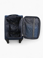 Чемодан на колёсах Royalbag маленький 46 л (S), на молнии, с увеличением, кодовый замок, 4 колеса, синий - Фото 7