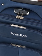 Чемодан на колёсах Royalbag маленький 46 л (S), на молнии, с увеличением, кодовый замок, 4 колеса, синий - Фото 9