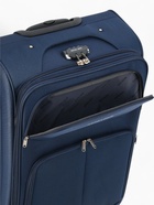 Чемодан на колёсах Royalbag большой 104 л (L), на молнии, с увеличением, кодовый замок, 4 колеса, синий - Фото 11