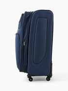 Чемодан на колёсах Royalbag большой 104 л (L), на молнии, с увеличением, кодовый замок, 4 колеса, синий - Фото 4