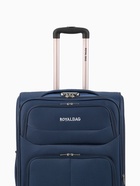 Чемодан на колёсах Royalbag большой 104 л (L), на молнии, с увеличением, кодовый замок, 4 колеса, синий - Фото 7