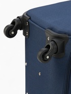 Чемодан на колёсах Royalbag большой 104 л (L), на молнии, с увеличением, кодовый замок, 4 колеса, синий - Фото 9