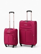 Чемодан на колёсах Royalbag маленький 46 л (S), на молнии, с увеличением, кодовый замок, 4 колеса, розовый 10872099 - фото 16595736