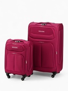 Чемодан на колёсах Royalbag маленький 46 л (S), на молнии, с увеличением, кодовый замок, 4 колеса, розовый 10872099 - фото 16661895