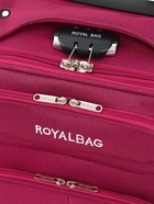 Чемодан на колёсах Royalbag маленький 46 л (S), на молнии, с увеличением, кодовый замок, 4 колеса, розовый 10872099 - фото 16595733