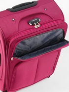 Чемодан на колёсах Royalbag большой 104 л (L), на молнии, с увеличением, кодовый замок, 4 колеса, розовый - Фото 11