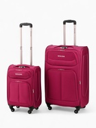 Чемодан на колёсах Royalbag большой 104 л (L), на молнии, с увеличением, кодовый замок, 4 колеса, розовый - Фото 13