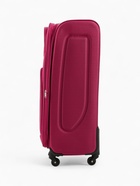 Чемодан на колёсах Royalbag большой 104 л (L), на молнии, с увеличением, кодовый замок, 4 колеса, розовый - Фото 3