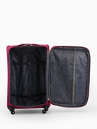 Чемодан на колёсах Royalbag большой 104 л (L), на молнии, с увеличением, кодовый замок, 4 колеса, розовый - Фото 8