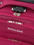 Чемодан на колёсах Royalbag большой 104 л (L), на молнии, с увеличением, кодовый замок, 4 колеса, розовый - Фото 10
