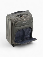 Чемодан на колёсах Royalbag маленький 46 л (S), на молнии, с увеличением, кодовый замок, 4 колеса, серый - Фото 11