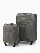 Чемодан на колёсах Royalbag маленький 46 л (S), на молнии, с увеличением, кодовый замок, 4 колеса, серый - Фото 13