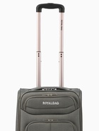 Чемодан на колёсах Royalbag маленький 46 л (S), на молнии, с увеличением, кодовый замок, 4 колеса, серый - Фото 6