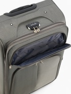 Чемодан на колёсах Royalbag большой 104 л (L), на молнии, с увеличением, кодовый замок, 4 колеса, серый - Фото 11