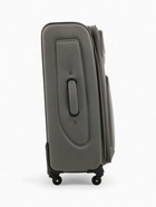 Чемодан на колёсах Royalbag большой 104 л (L), на молнии, с увеличением, кодовый замок, 4 колеса, серый - Фото 6