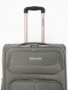 Чемодан на колёсах Royalbag большой 104 л (L), на молнии, с увеличением, кодовый замок, 4 колеса, серый 10872105 - фото 16595768