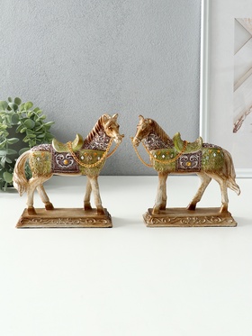 Фигурка полистоун «Конь императора», стразы, 16.5×7×16.3 см, МИКС 10870183