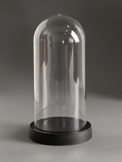 Купол-клош на подставке пластик, 10.8×10.8×21.5 см