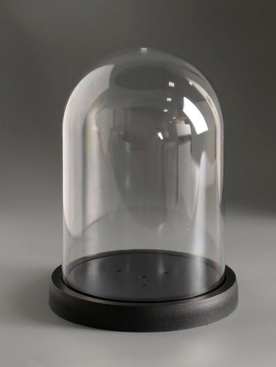 Купол-клош на подставке пластик, 14×14×19 см