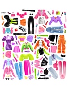 УЦЕНКА Магнитная игра «Стильная коллекция», 3 куклы, 88 элементов одежды 10901447