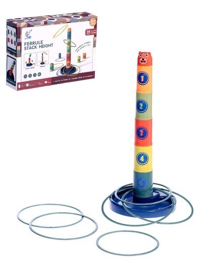 УЦЕНКА Кольцеброс - пирамидка 2 в 1 «Зверёк»