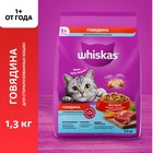 Сухой корм Whiskas для стерилизованных кошек, говядина, 1,3 кг - фото 46508927