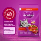 Сухой корм Whiskas для кошек, подушечки, паштет с говядиной,1,3 кг 10900082 - фото 16601957
