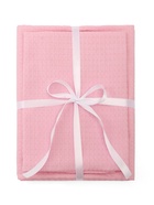 Полотенца банные вафельные LoveLife, 2 шт.: 100×150 см, 46×90 см, 100% хлопок, розовые - Фото 1