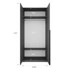 УЦЕНКА Шкаф распашной «Локер», 1000×530×2200 мм, штанга, цвет серый диамант - Фото 3