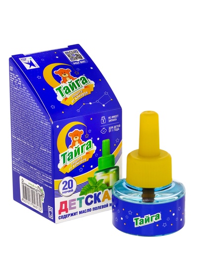 Жидкость от комаров «Тайга», для фумигатора, детская, 20 ночей, ликвид