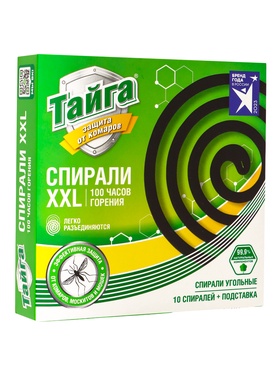 Тайга спирали от комаров угольные ХХL 10 шт. в упаковке 10897213