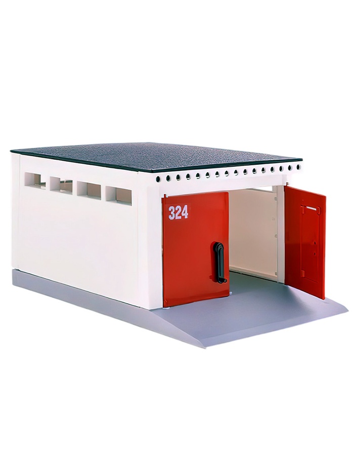 Гараж детский с распашными воротами, для машинок - Фото 1