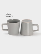 УЦЕНКА Набор посуды Доляна «Гранит», 22 предмета, 4 тарелки 26 см, 6 тарелок 20 см, 6 салатников 14.5 см, 6 кружек, керамика, серый - Фото 5