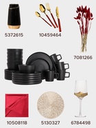 УЦЕНКА Набор посуды Доляна «Гранит», 23 предмета: 5 тарелок 26 см, 6 тарелок 20 см, 6 салатников 14.5 см, 6 кружек, керамика, чёрный - Фото 6