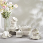 УЦЕНКА Чайный сервиз WY Eternal, 11 предметов, кружка 250 мл 5 шт., блюдце 6 шт., фарфор - Фото 9