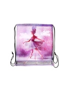 Мешок для обуви deVENTE на шнурке, с сеткой, принтом, размер 47×1×40 см, сиреневый - Фото 2