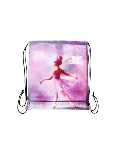 Мешок для обуви deVENTE на шнурке, с сеткой, принтом, размер 47×1×40 см, сиреневый