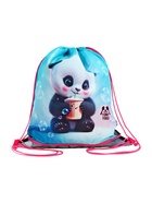 Мешок для обуви deVENTE на шнурке, с сеткой, принтом, размер 47×1×40 см, голубой - Фото 1