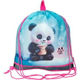 Мешок для обуви, 470х400 мм, deVENTE "Yummy Panda", вставка сетка, для девочки