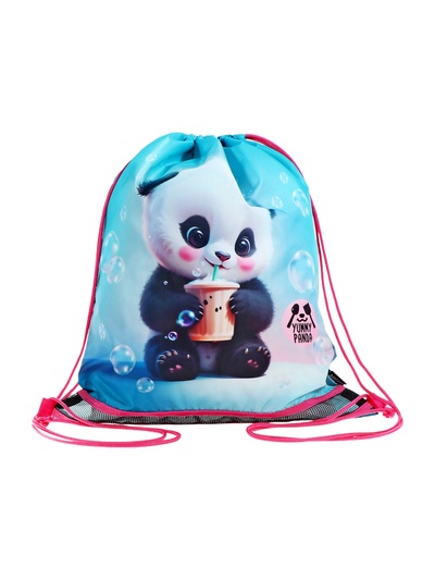 Мешок для обуви deVENTE на шнурке, с сеткой, принтом, размер 47×1×40 см, голубой