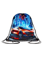 Мешок для обуви deVENTE на шнурке, с сеткой, принтом, размер 47×1×40 см, голубой/оранжевый - Фото 1