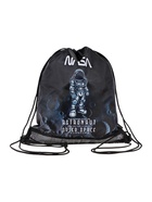 Мешок для обуви deVENTE на шнурке, с сеткой, принтом, размер 47×1×40 см, чёрный - Фото 1