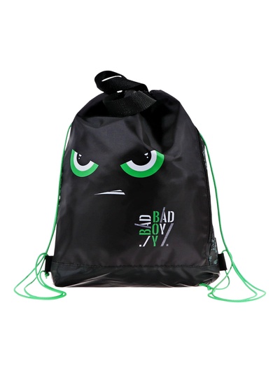 Мешок для обуви deVENTE на шнурке, с принтом, размер 43×1×38 см, чёрный