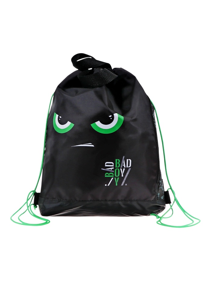 Мешок для обуви deVENTE на шнурке, с принтом, размер 43×1×38 см, чёрный - Фото 1