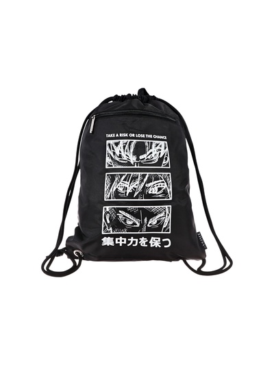 Мешок для обуви deVENTE на шнурке, с принтом, размер 46×1×33 см, чёрный