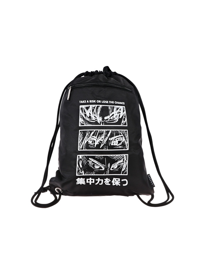 Мешок для обуви deVENTE на шнурке, с принтом, размер 46×1×33 см, чёрный - Фото 1